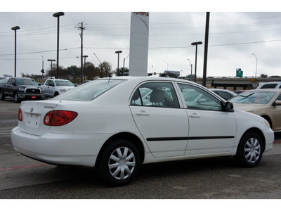 toyota corolla 2003 white sedan ce gasoline 4 cylinders front wheel drive automatic 76543