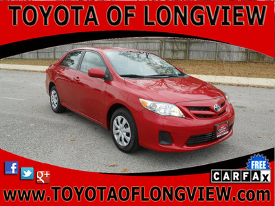 toyota corolla 2011 red sedan le gasoline 4 cylinders front wheel drive automatic 75604