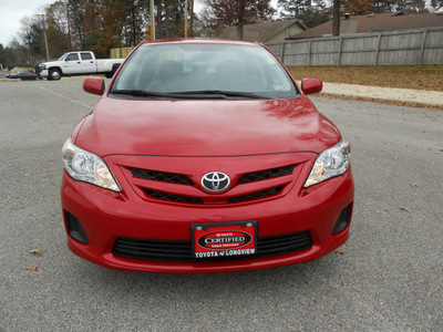 toyota corolla 2011 red sedan le gasoline 4 cylinders front wheel drive automatic 75604