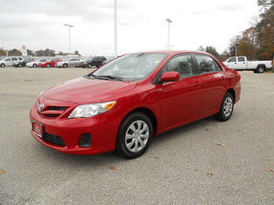 toyota corolla 2011 red sedan le gasoline 4 cylinders front wheel drive automatic 75604