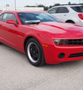 chevrolet camaro 2013 red coupe ls gasoline 6 cylinders rear wheel drive 6 spd auto 6 mths onstar directions conn lpo,cargo net whl a 77090