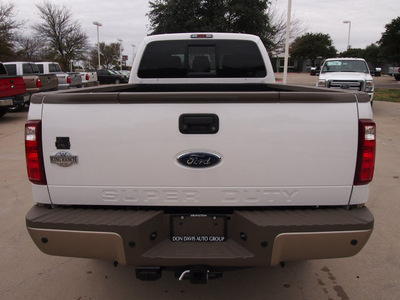 ford f 350 super duty 2012 white king ranch biodiesel 8 cylinders 4 wheel drive automatic 76011