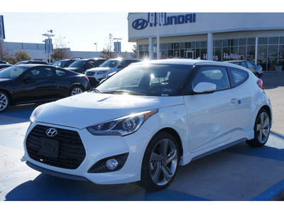 hyundai veloster turbo 2013 white coupe a t gasoline 4 cylinders front wheel drive automatic 77094