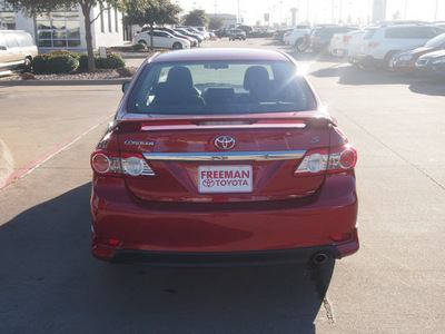 toyota corolla 2011 red sedan s gasoline 4 cylinders front wheel drive automatic 76053