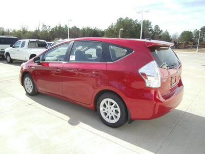 toyota prius v 2013 red wagon three hybrid 4 cylinders front wheel drive automatic 75569