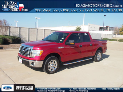 ford f 150 2011 red xlt flex fuel 6 cylinders 2 wheel drive automatic 76108