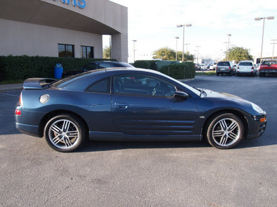 mitsubishi eclipse 2004 blue hatchback gts gasoline 6 cylinders front wheel drive automatic 75075