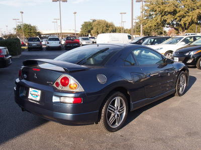 mitsubishi eclipse 2004 blue hatchback gts gasoline 6 cylinders front wheel drive automatic 75075