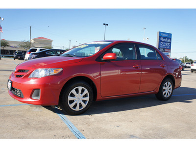 toyota corolla 2011 red sedan le gasoline 4 cylinders front wheel drive not specified 77034