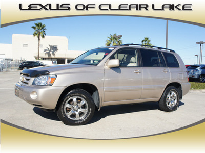 toyota highlander 2005 gold suv gasoline 6 cylinders all whee drive not specified 77546