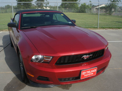 ford mustang 2010 red v6 premium gasoline 6 cylinders rear wheel drive automatic 77587