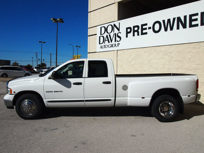 dodge ram 3500 2004 white pickup truck slt diesel 6 cylinders rear wheel drive automatic 76011