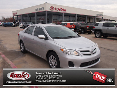 toyota corolla 2013 silver sedan l gasoline 4 cylinders front wheel drive automatic 76116