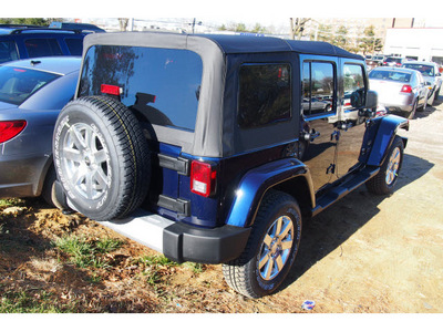 jeep wrangler unlimited 2013 dk  blue suv sahara gasoline 6 cylinders 4 wheel drive 5 spd automatic 07730