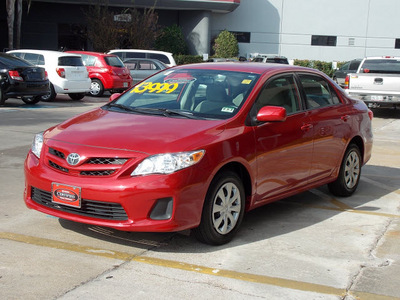 toyota corolla 2011 red sedan le gasoline 4 cylinders front wheel drive automatic 77074