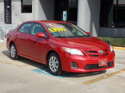 toyota corolla 2011 red sedan le gasoline 4 cylinders front wheel drive automatic 77074