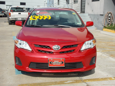 toyota corolla 2011 red sedan le gasoline 4 cylinders front wheel drive automatic 77074