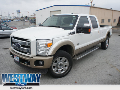 ford f 350 super duty 2012 white lariat biodiesel 8 cylinders 4 wheel drive automatic 75062