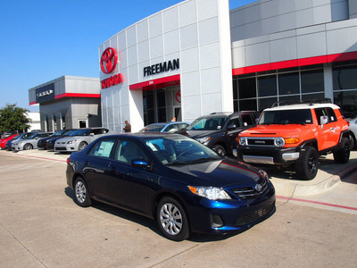 toyota corolla 2013 blue sedan le gasoline 4 cylinders front wheel drive automatic 76053