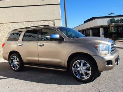 toyota sequoia 2008 tan suv limited gasoline 8 cylinders 2 wheel drive automatic 76011