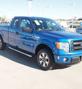 ford f 150 2013 blue stx flex fuel 8 cylinders 2 wheel drive automatic 76108