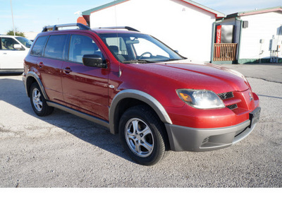 mitsubishi outlander 2003 rio red pearldk gr suv ls gasoline 4 cylinders sohc front wheel drive automatic 78224