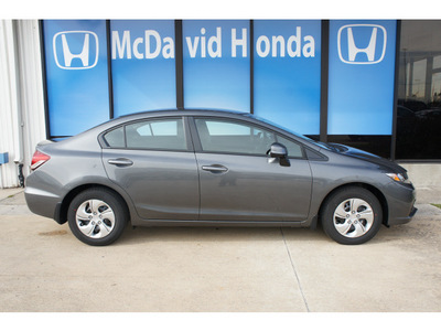 honda civic 2013 gray sedan lx gasoline 4 cylinders front wheel drive not specified 77034