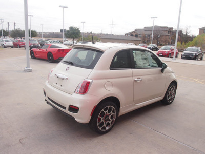 fiat 500 2013 pearl white hatchback sport gasoline 4 cylinders front wheel drive 5 speed manual 76108