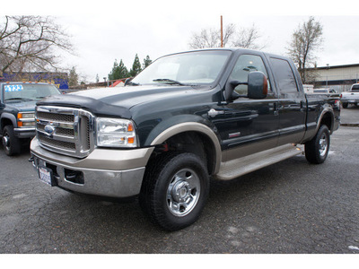 ford f 250 super duty 2005 dk  green lariat diesel 8 cylinders 4 wheel drive automatic 95678