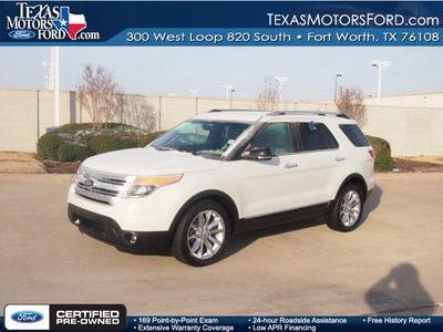 ford explorer 2012 white suv xlt gasoline 6 cylinders 2 wheel drive automatic 76108