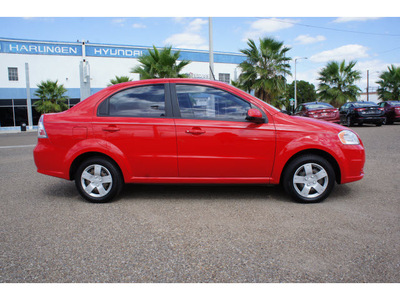 chevrolet aveo 2011 red sedan lt gasoline 4 cylinders front wheel drive automatic 78550