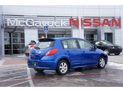 nissan versa 2010 blue hatchback 1 8 s gasoline 4 cylinders front wheel drive automatic 79119