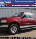 ford f 150 2001 dk  red c c xlt gasoline 8 cylinders rear wheel drive 4 speed automatic 77505