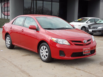 toyota corolla 2011 red sedan le gasoline 4 cylinders front wheel drive automatic 77074