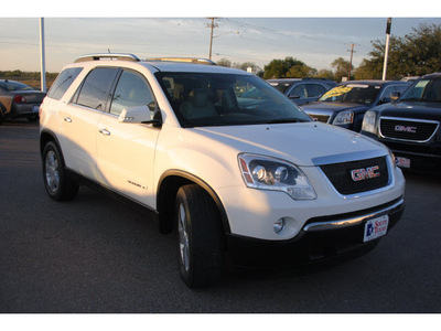 gmc acadia 2007 white suv slt 1 gasoline 6 cylinders front wheel drive automatic 78502