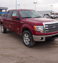 ford f 150 2013 red lariat gasoline 6 cylinders 4 wheel drive automatic 76234