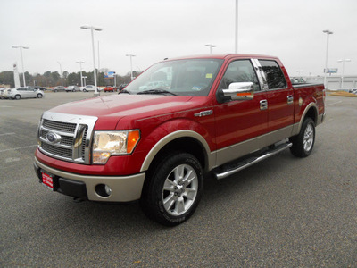 ford f 150 2010 dk  red lariat flex fuel 8 cylinders 4 wheel drive automatic 75604