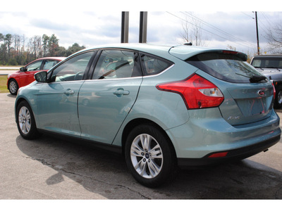 ford focus 2012 lt  blue hatchback sel flex fuel 4 cylinders front wheel drive automatic 77532