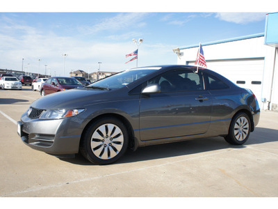 honda civic 2011 dk  gray coupe lx gasoline 4 cylinders front wheel drive automatic 77034