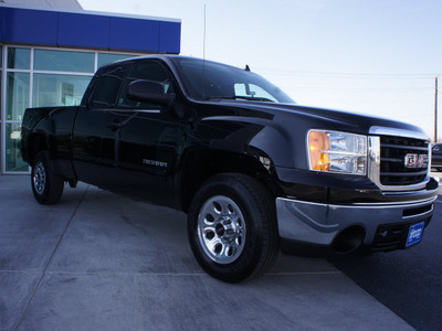 gmc sierra 1500 2010 black pickup truck sl flex fuel 8 cylinders 2 wheel drive 4 speed automatic 76206