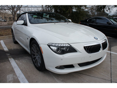 bmw 6 series 2009 white 650i gasoline 8 cylinders rear wheel drive automatic 78729