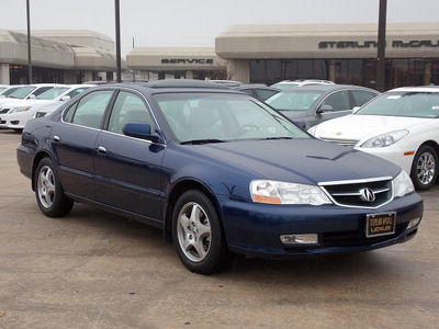 acura tl 2002 dk  blue sedan 3 2 w navi gasoline 6 cylinders front wheel drive shiftable automatic 77074