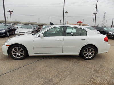 infiniti g35 2005 off white sedan gasoline 6 cylinders rear wheel drive shiftable automatic 77074