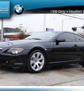 bmw 6 series 2007 black coupe 650i 8 cylinders automatic 77002