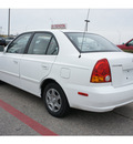 hyundai accent 2003 white sedan gl 4 cylinders dohc 6 speed manual 76543