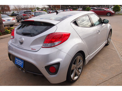 hyundai veloster turbo 2013 silver coupe 4 cylinders automatic 77074