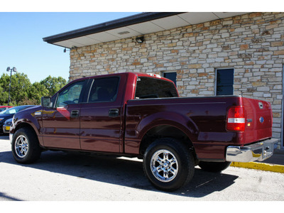 ford f 150 2005 maroon xlt gasoline 8 cylinders rear wheel drive 4 speed automatic 78744
