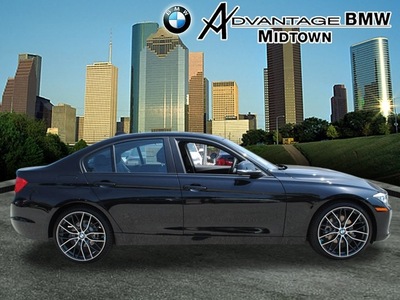 bmw 328i 2013 black sedan gasoline 4 cylinders rear wheel drive automatic 77002