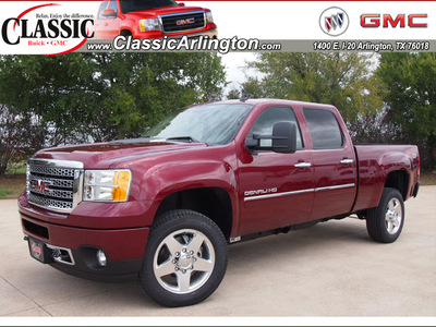 gmc sierra 2500hd 2013 red denali diesel v8 4 wheel drive automatic 76018