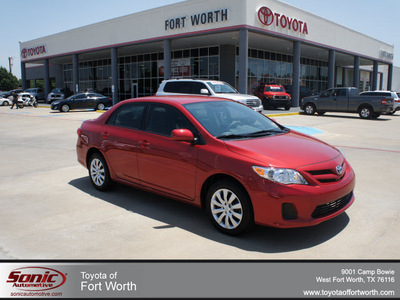 toyota corolla 2012 red sedan le gasoline 4 cylinders front wheel drive automatic 76116